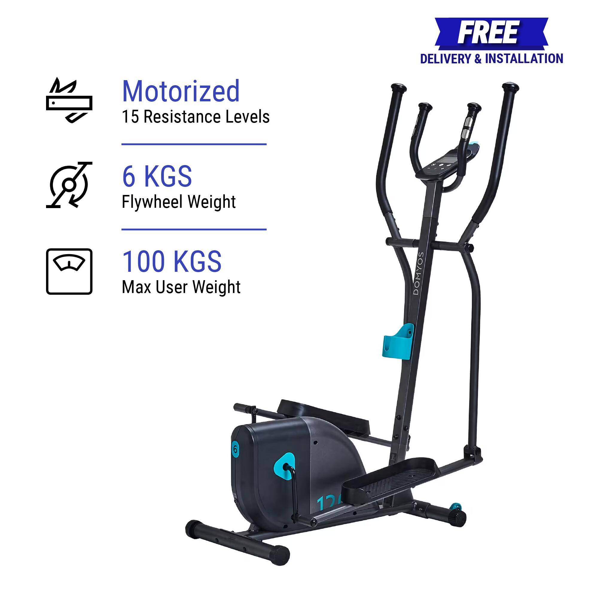 Elliptical EL120, 6kg Flywheel, 10 Resistance Levels, Cross Trainer, Max 100 kg -  1