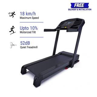 Treadmill Upto 18 kmph, Smart, Foldable, Supports upto 130kg, T900D - Black