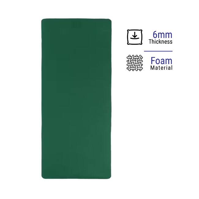 Yoga Mat, 6 mm thick, 183 x 61 cm, with Strap, Foam - Brown, For Soft Yoga