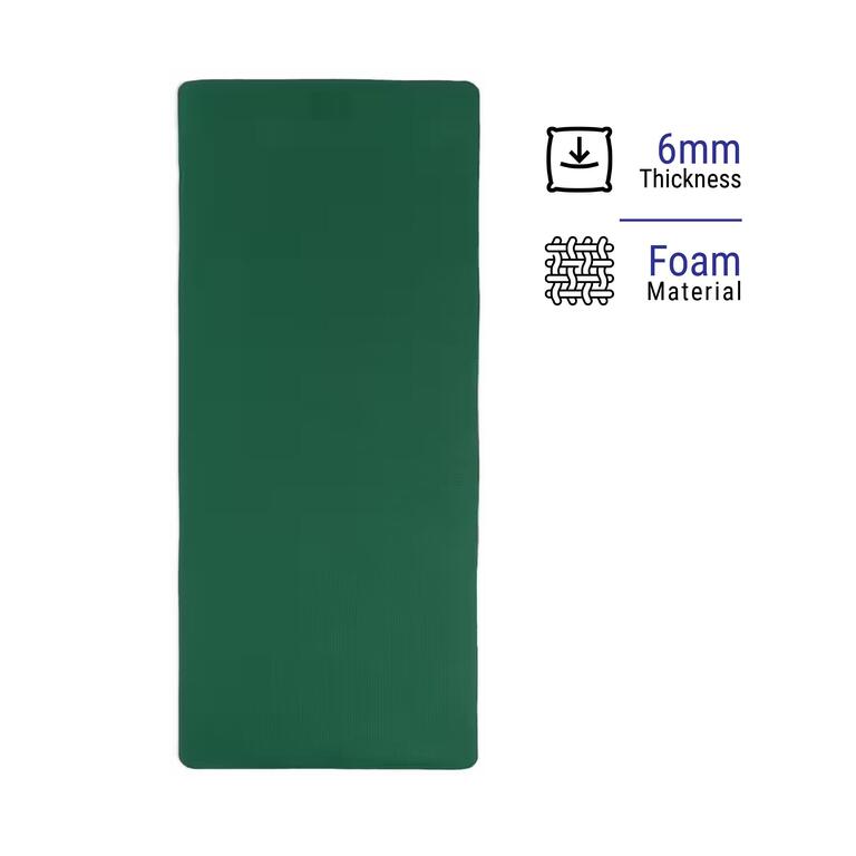 Buy Gentle Yoga Mat 6 mm Online Green Decathlon