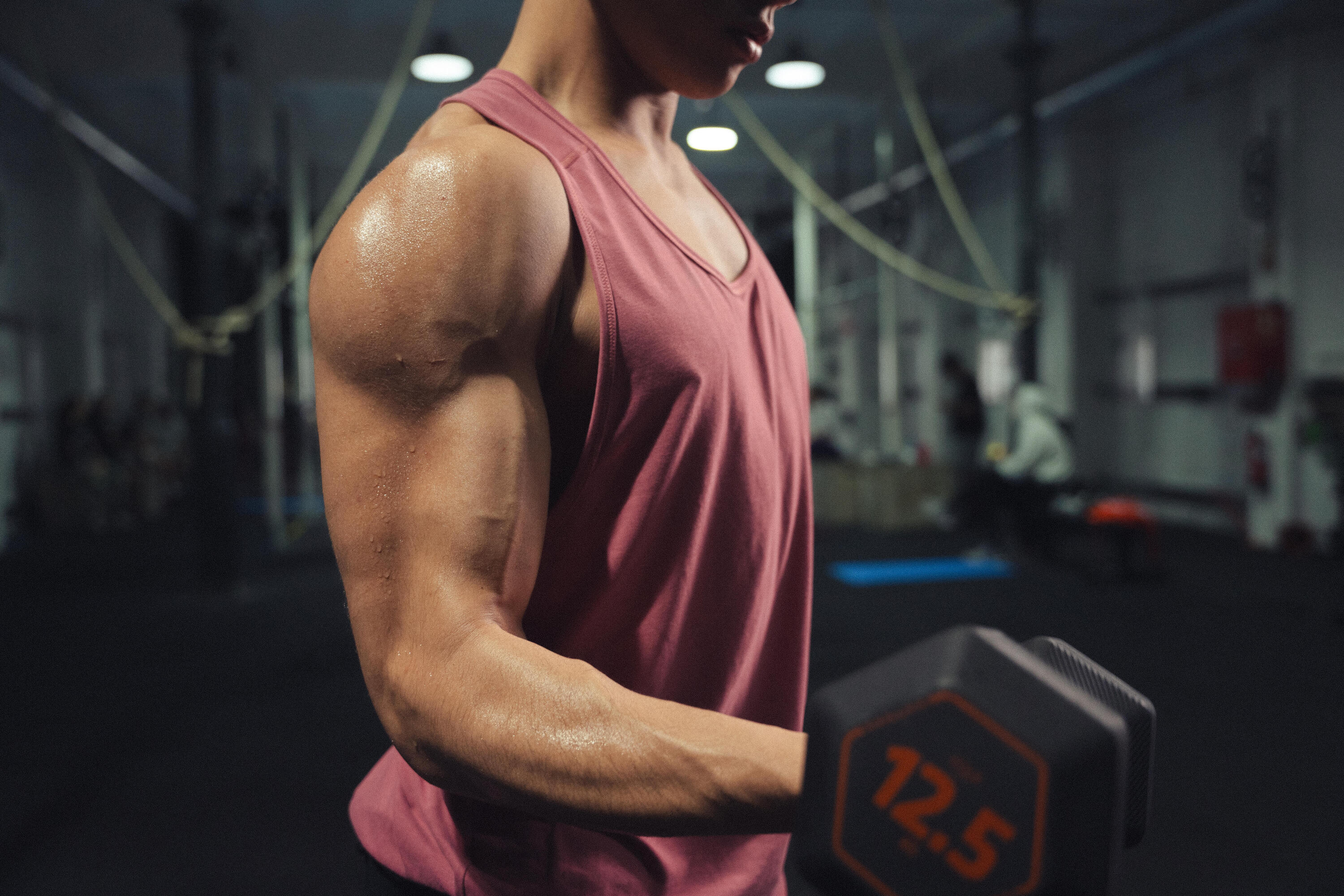 Hantel Cross- und Krafttraining 10 kg - Dumbbell sechseckig schwarz 6/7