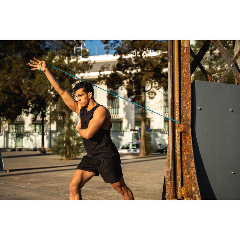 Erkek Nefes Alan Spor Şortu - Siyah - Fitness Kardiyo