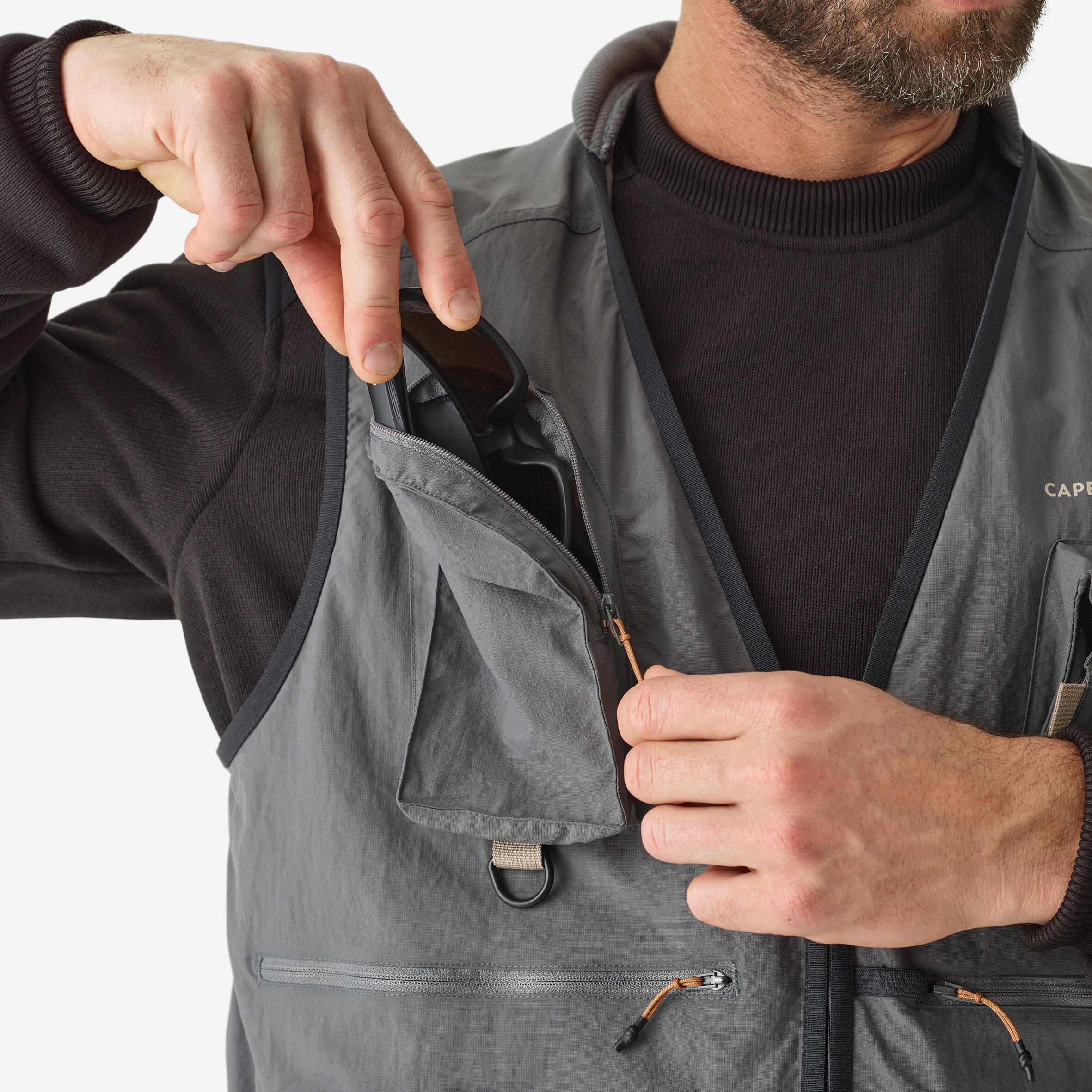 Fishing Vest - FV 500 Grey - CAPERLAN