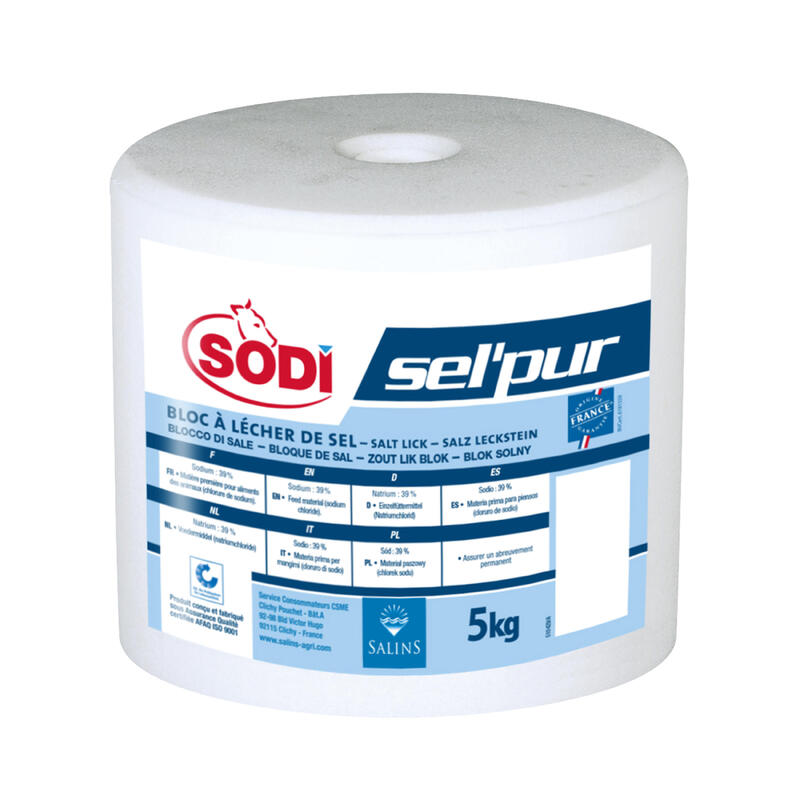 Bloque Sal Pura Equitación Sodi Sel'Pur Caballo/Poni 5 kg