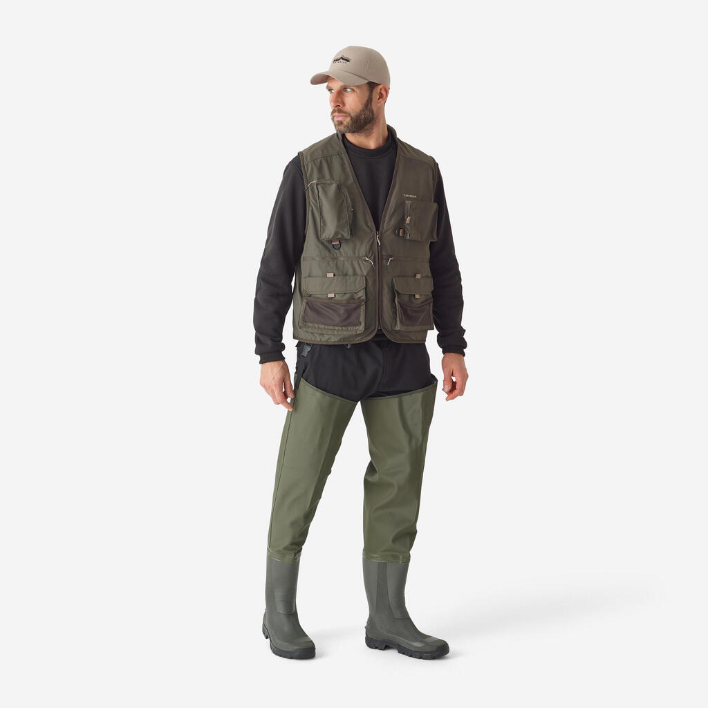 Kaki prsluk za ribolov FV 500