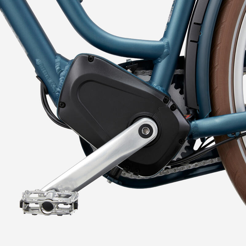 Bicicletă de oraș electrică conectată Elops 920 E Connect LF Albastru