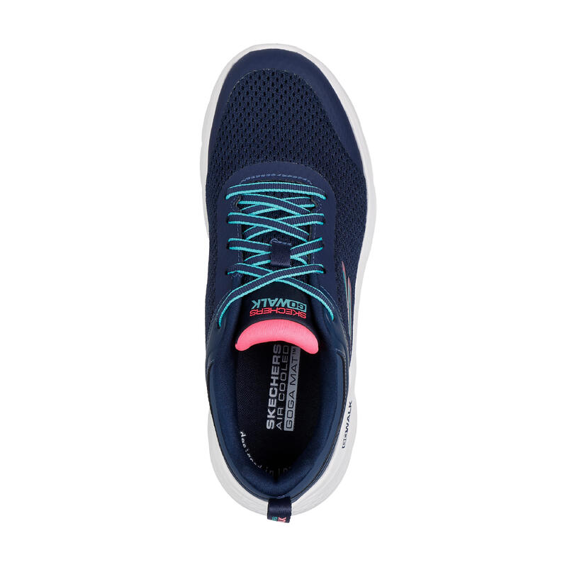 BASKET DE MARCHE SPORTIVE FEMME SKECHERS GO WALK FLEX CALEY NAVY