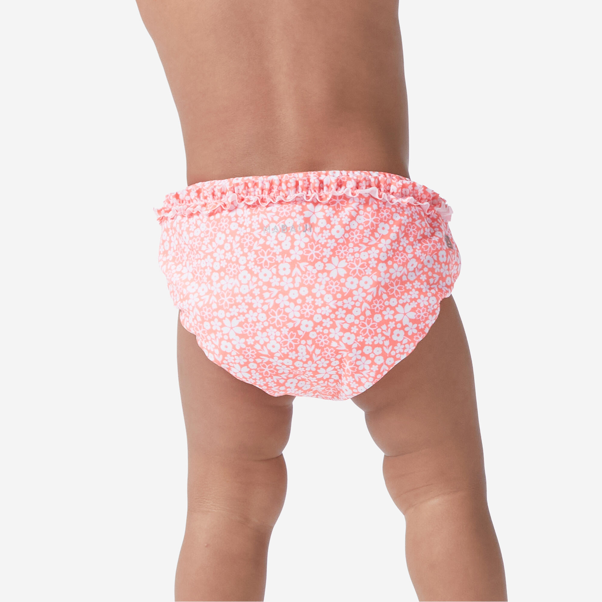 Yıkanabilir Bebek Bezi/Bikini Altı - Pembe - Çiçek Desenli 4/6