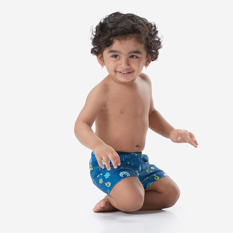 Yıkanabilir Bebek Bezi/Boxer Mayo - Mavi - Desenli