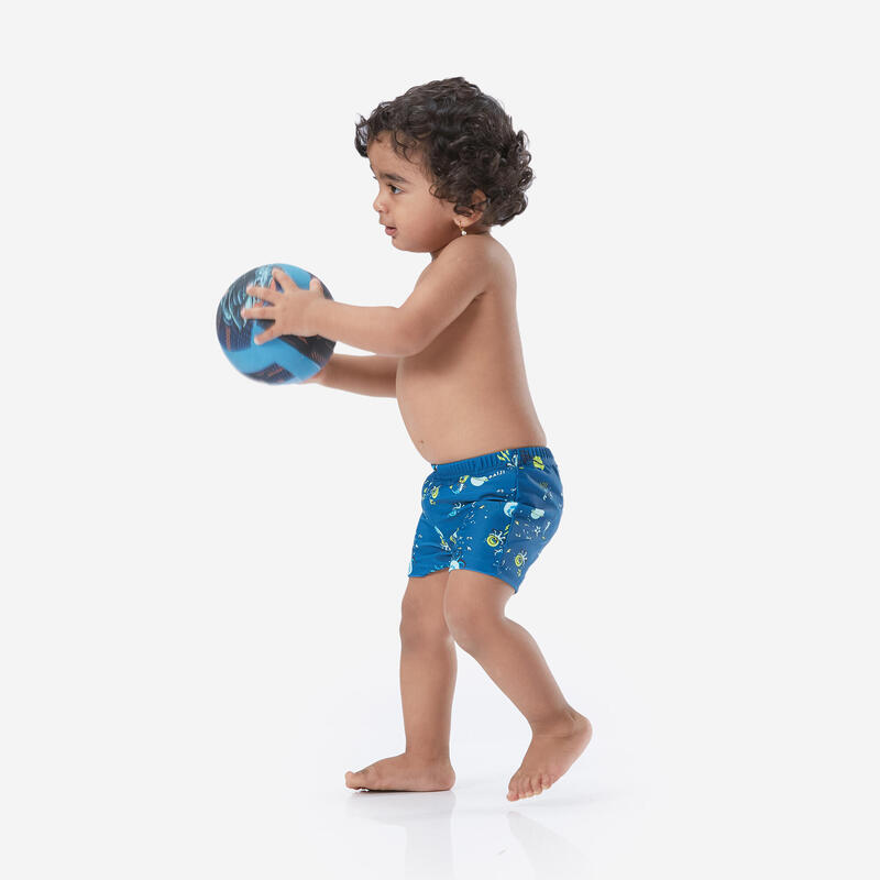 Yıkanabilir Bebek Bezi/Boxer Mayo - Mavi - Desenli