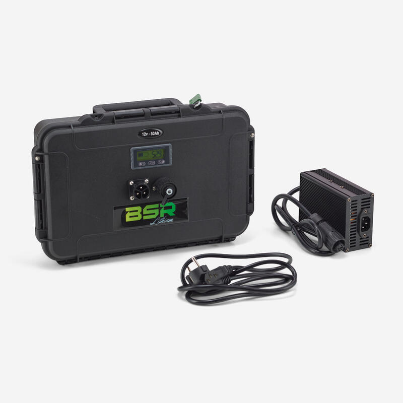 Batterie lithium float tube BSR DF15 LiFeP04 12V50Ah + sortie sondeur ...