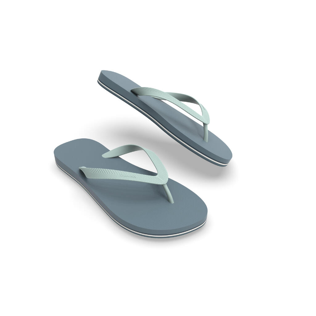 Men’s Flip-Flops - 500 Blue grey