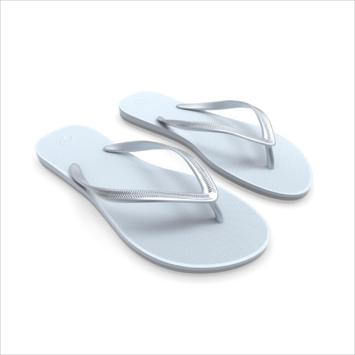 Tongs Femme - 500 Silver bleu argent