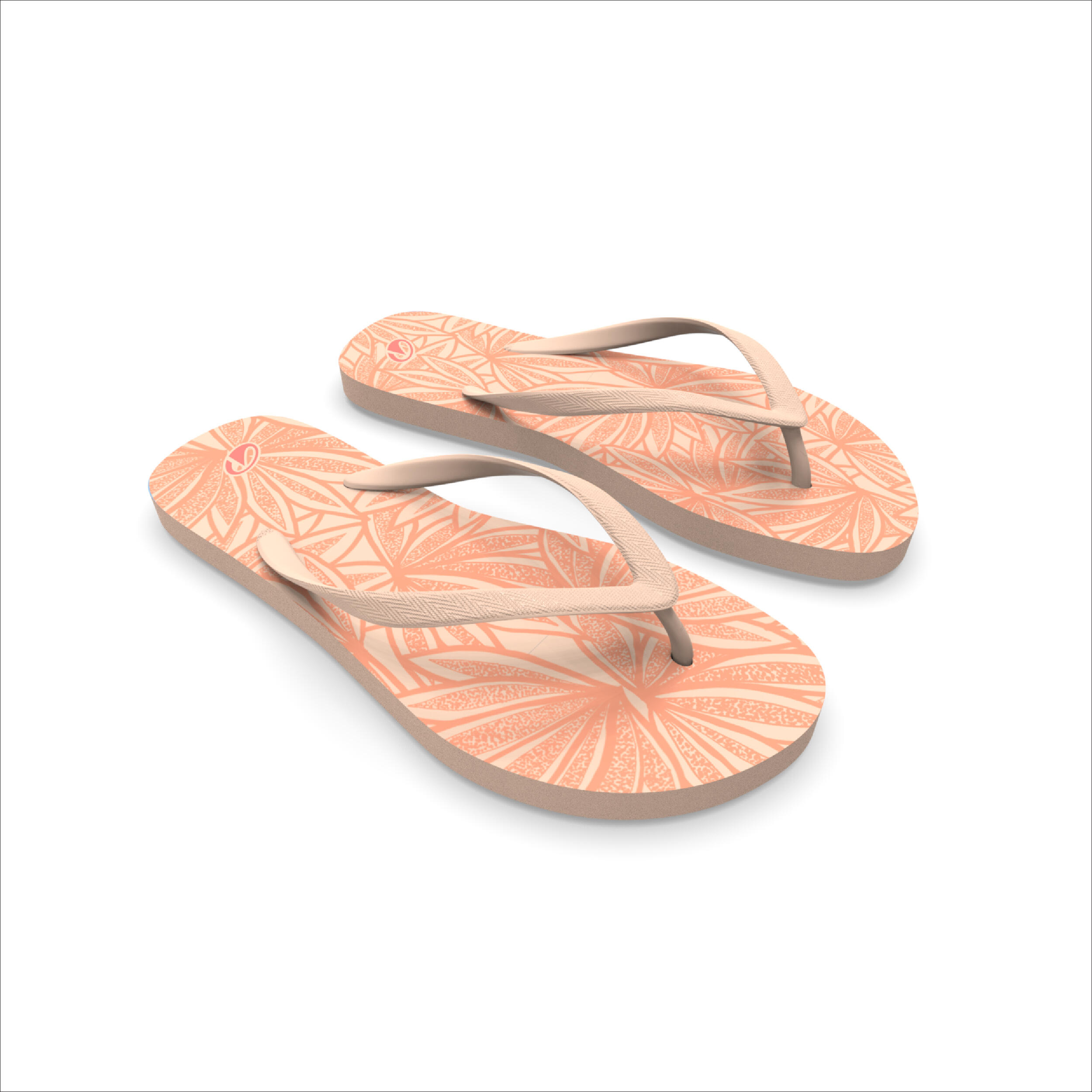 Women’s flip-flops - 120 Flow pink beige