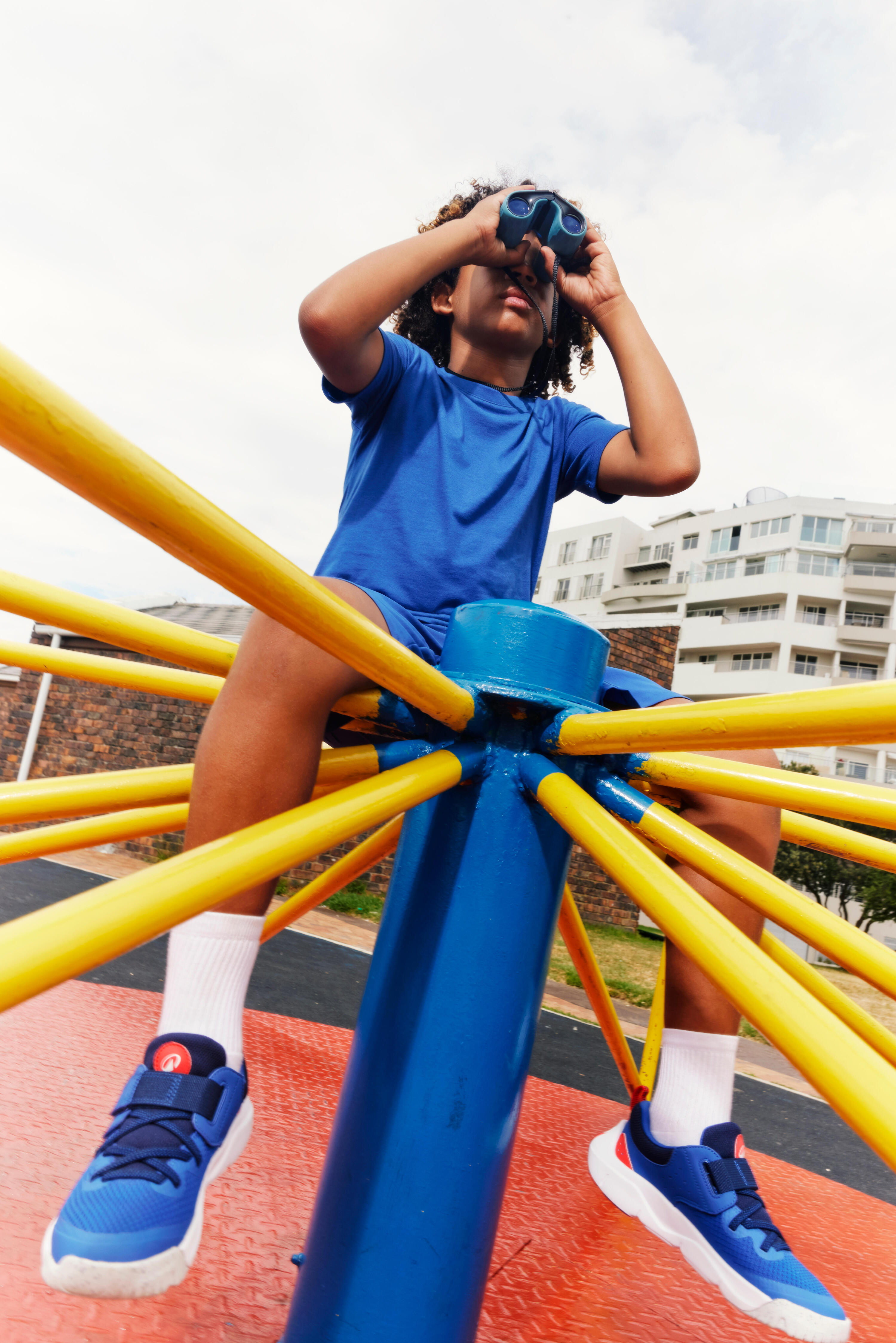 Kinder-Schuhe Klett u- elastische Schnürsenkel – Playful Fast marineblau 8/10