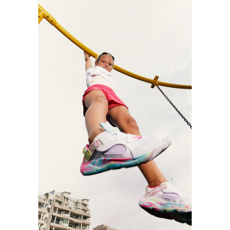 Scarpe da ginnastica bambino PLAYFUL SUMMER con strap bianco-rosa