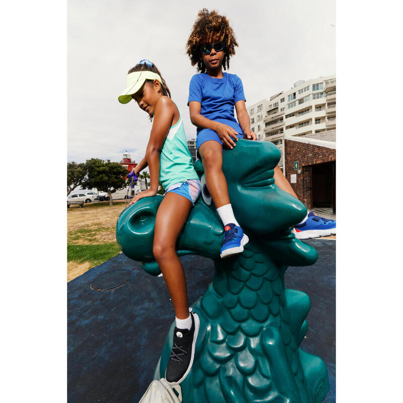 Çocuk Mavi Cırt Cırtlı ve Bağcıklı Spor Ayakkabı PLAYFUL FAST - Spor Eğitim
