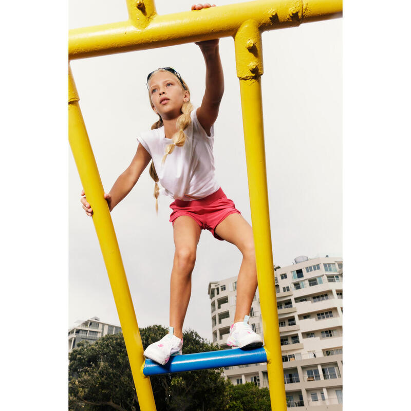 Calções de Ginástica 2 em 1 Menina Rosa Vivo