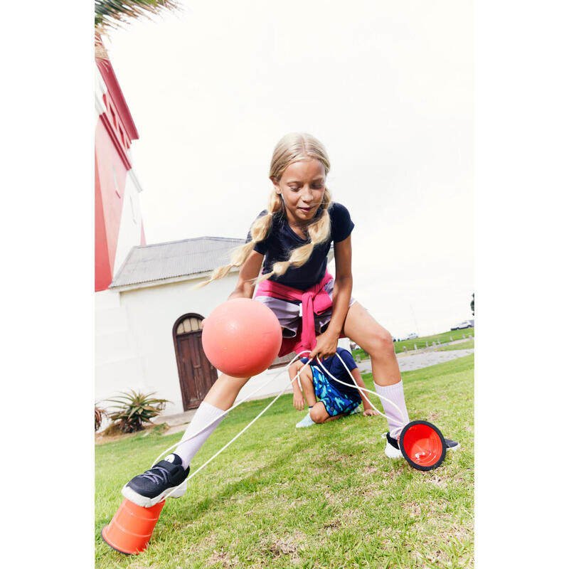 Öğretici Futbol Topu - 4 Numara - Mavi/Yeşil/Mor - Learning Ball
