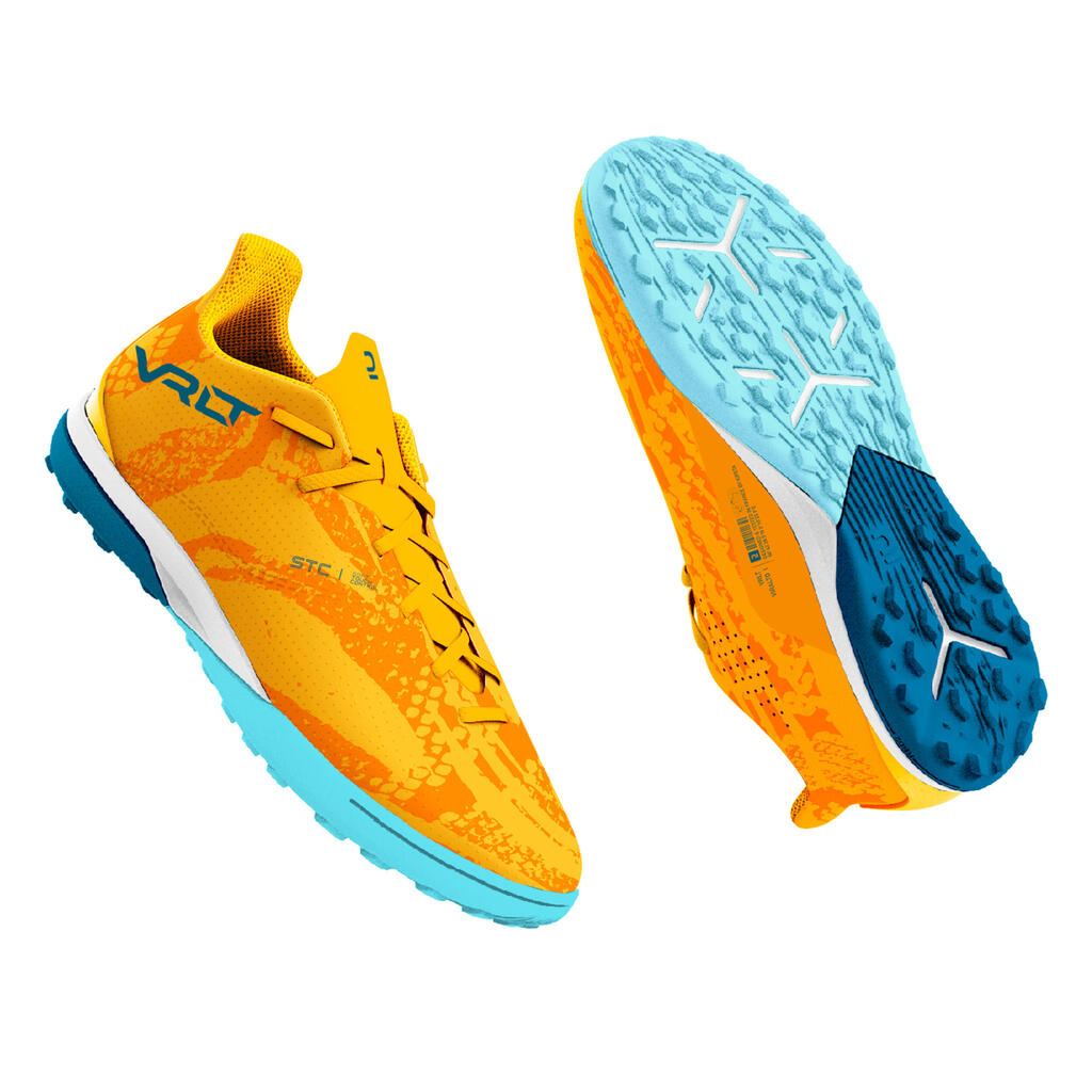 Chaussures de football enfant a lacets viralto i turf tf orange