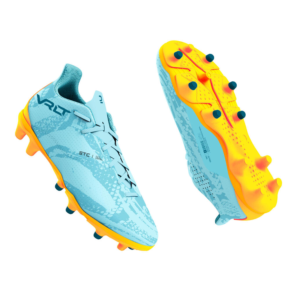 Kids' Lace-Up Football Boots Viralto I FG - Snake