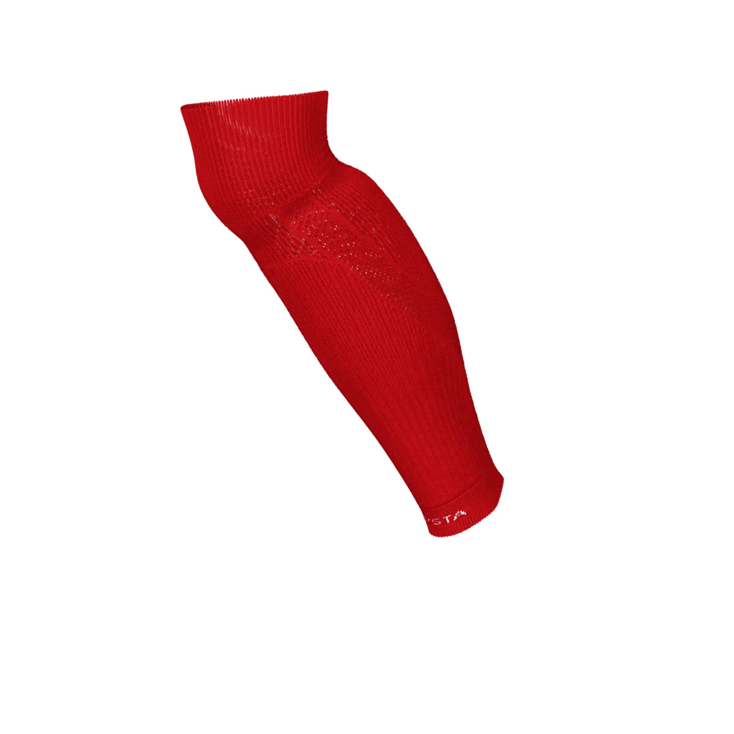 Chaussettes de football sans pied adulte rouge 4/4