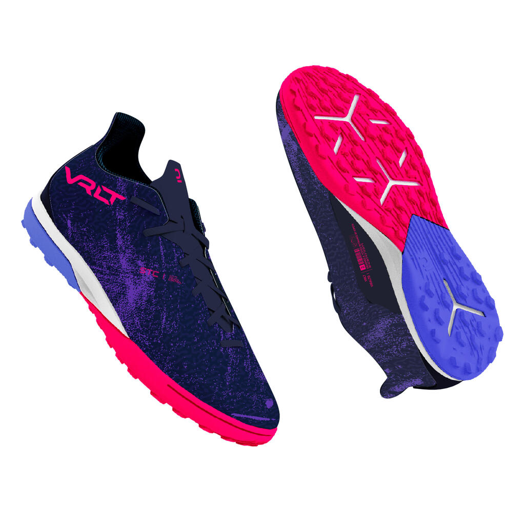 Chaussures de football enfant a lacets viralto i turf tf violet