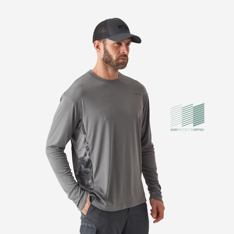 Rybářské tričko s UV ochranou 500 šedé 
