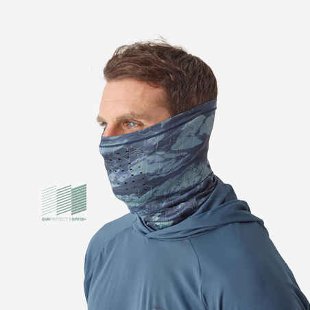 Fishing Neck Gaiter 500 ANTI-UV - Blue/Green