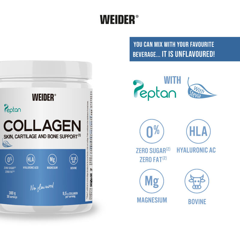 Collagène en poudre Weider 300 g, complément alimenaire