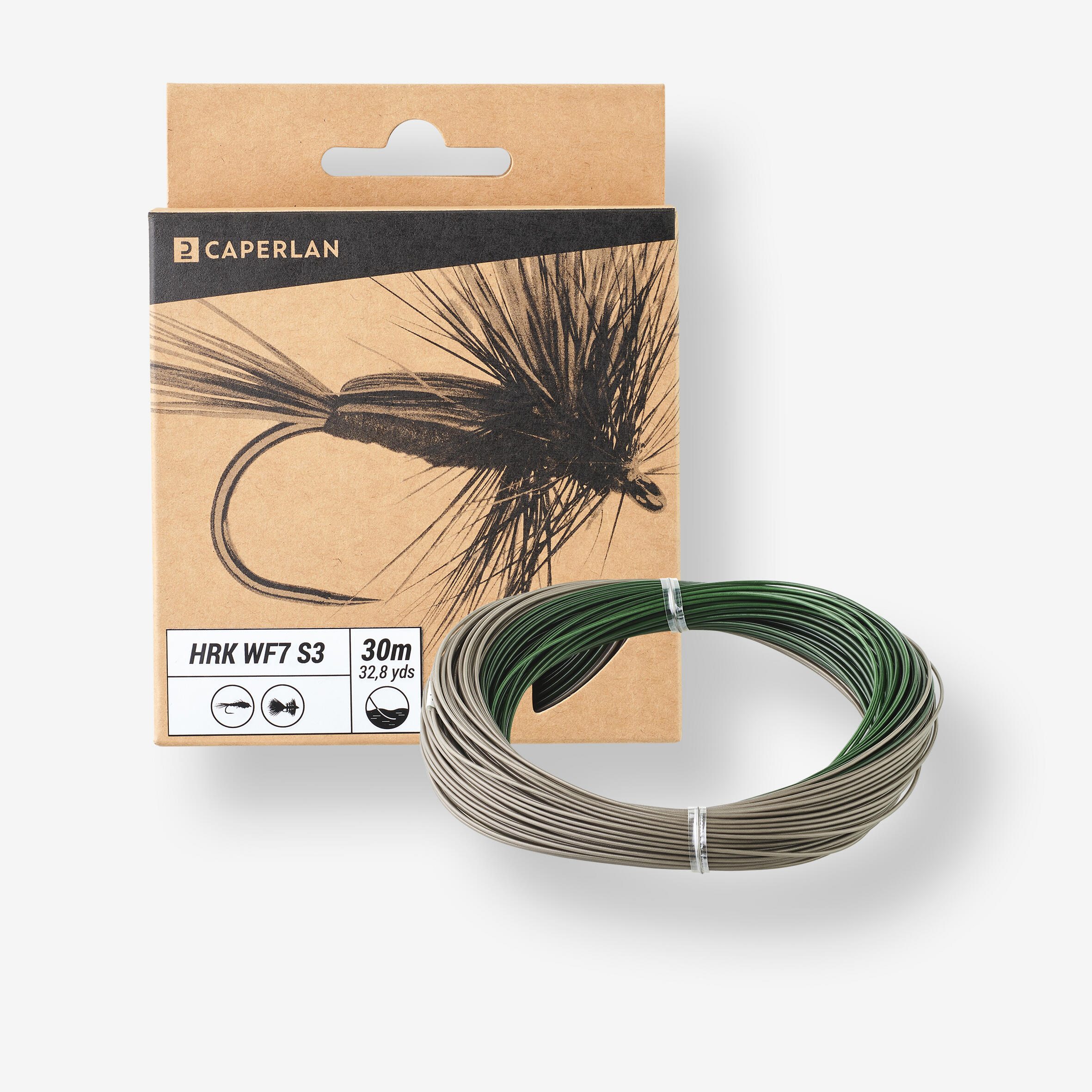 CAPERLAN Fliegenschnur sinkend S3 WF7 – HRK WF7S3 grün / grau | 03608390938995 CAPERLAN Fliegenschnur sinkend S3 WF7 – HRK WF7S3 grün / grau | 03608390938995