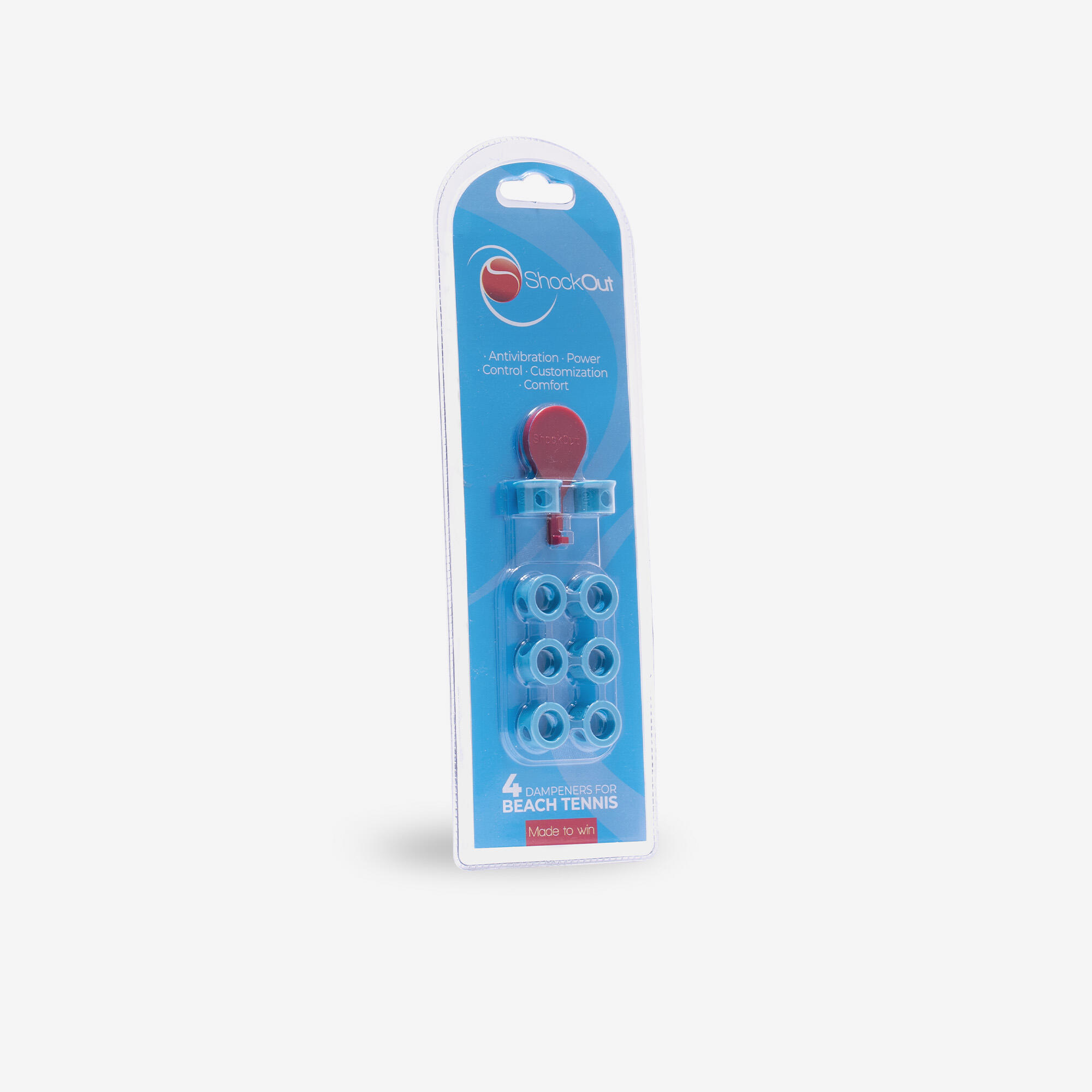 Anti vibrateur de raquette de beach tennis jaune SHOCK OUT - vue 3