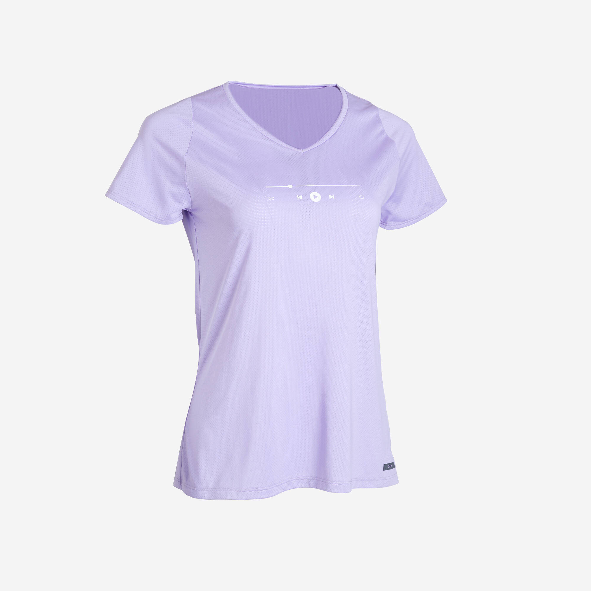 Printed running t-shirt for women run dry 150- lavender purple -  2