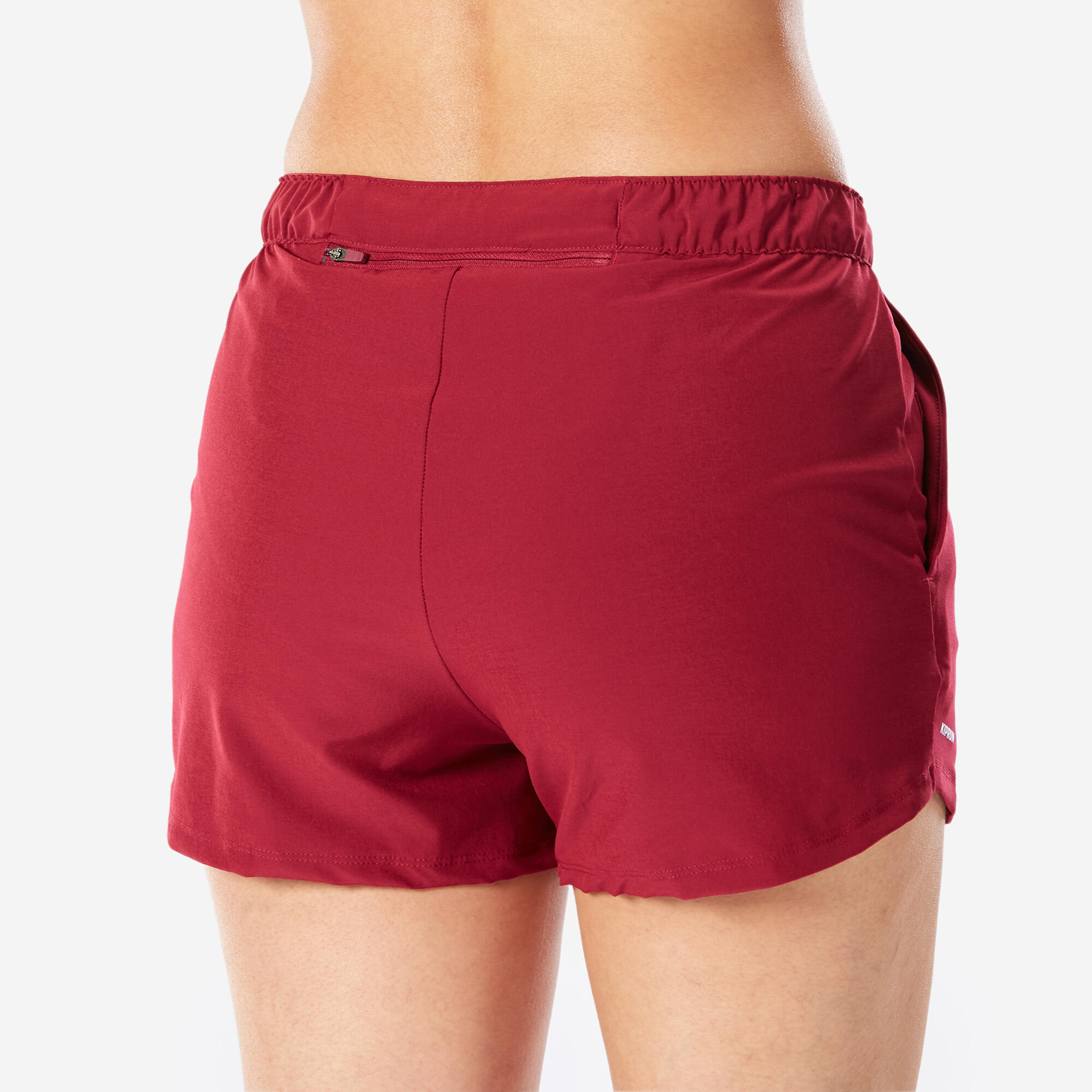 Women's Running & Trail Running Breathable Shorts-KIPRUN Run 500 Dry-burgundy