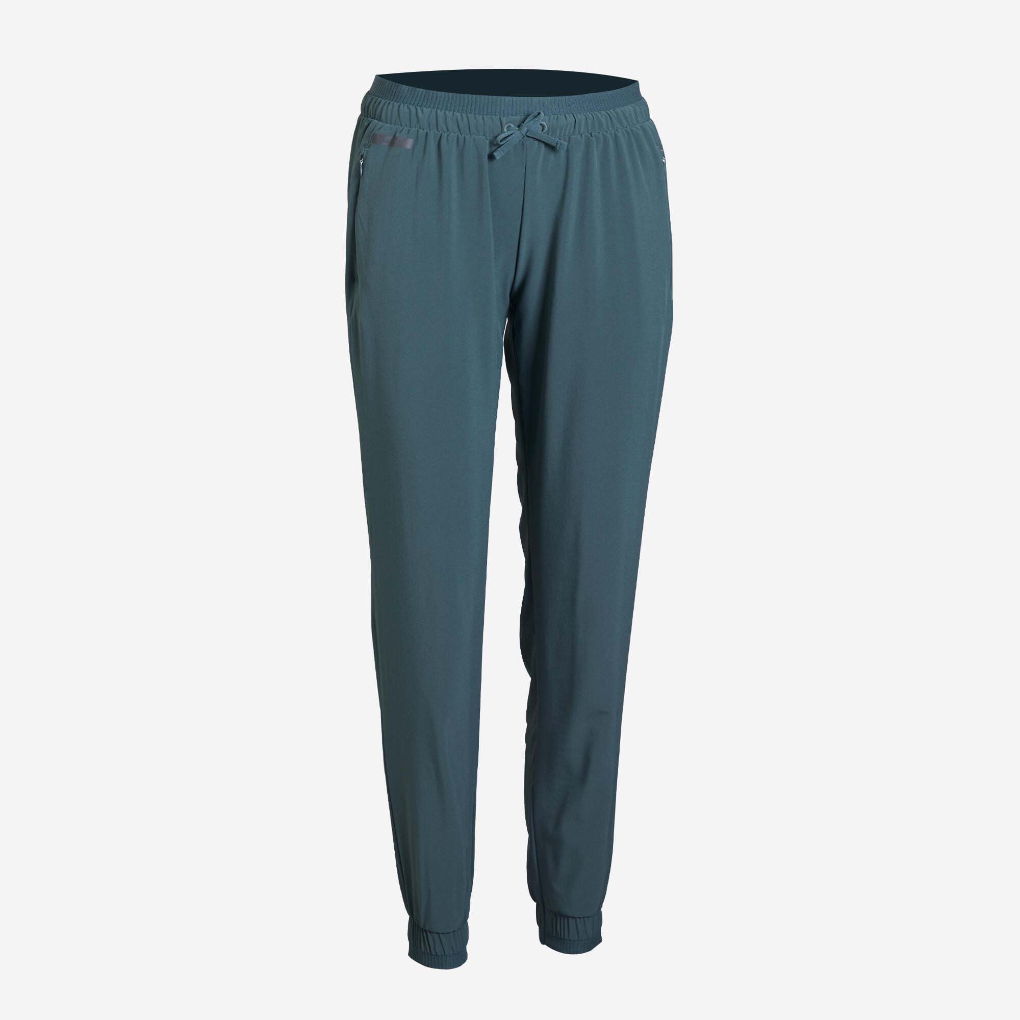 Pantaloni running donna RUN 500 DRY verde scuro 9/22
