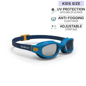 Kids Swimming Goggles UV Protection Anti Fogging Clear Lenses Blue Yellow