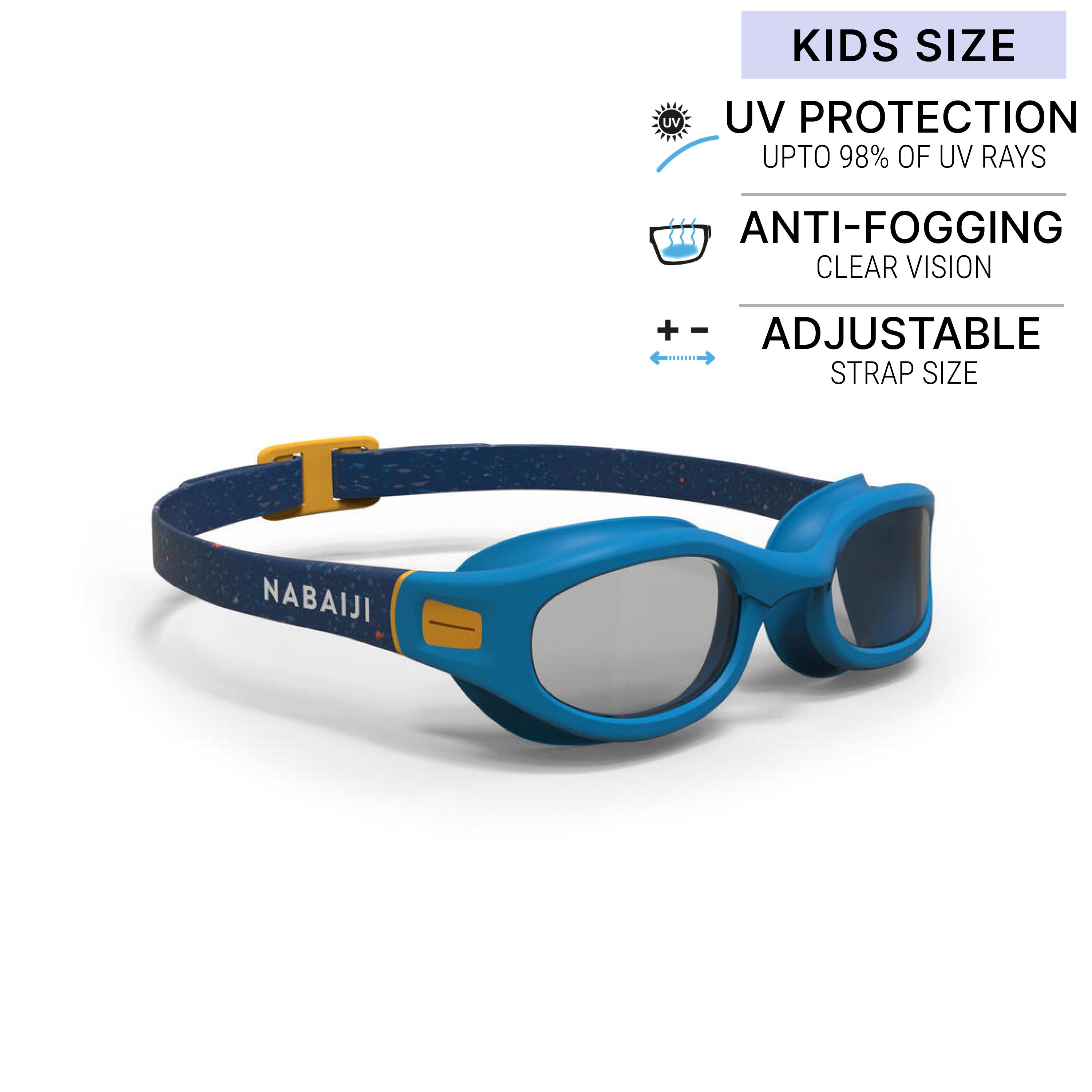 Óculos de Natação SOFT Lentes Claras Tamanho Pequeno Azul/Amarelo 6/9