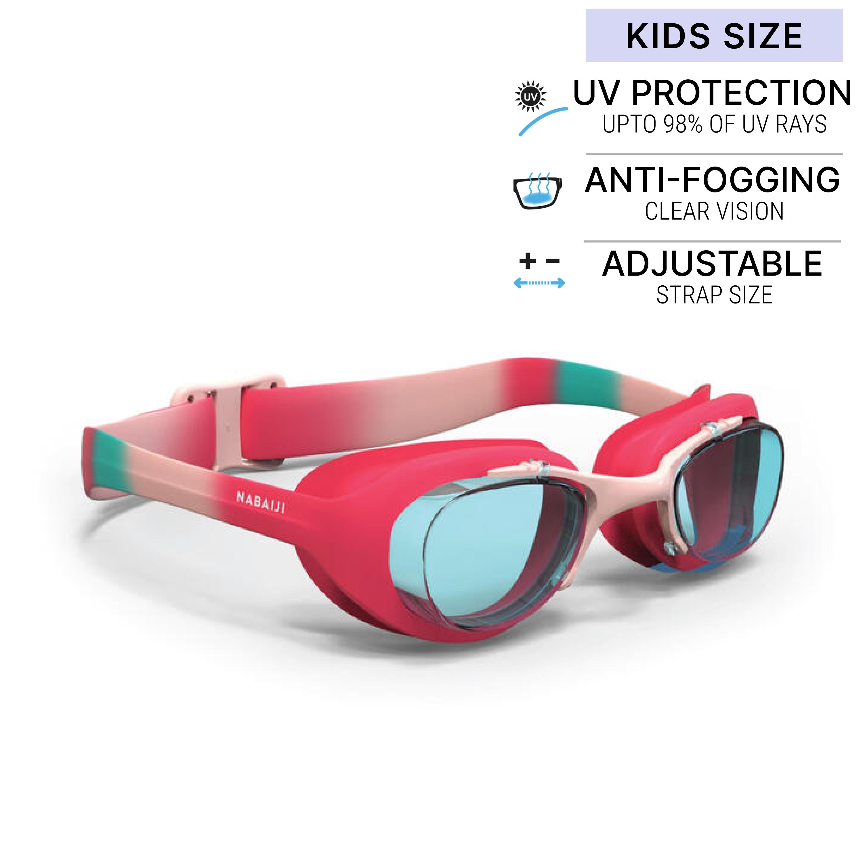 Kids Swimming Goggles UV Protection Anti Fogging Clear Lenses Xbase Pink