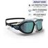 Swimming Goggles Mask Size L Smoked Lenses Comfortable Fit Blue Black