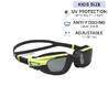 Kids Swimming Goggles UV Protection Anti Fogging Smoked Lenses Black Yellow