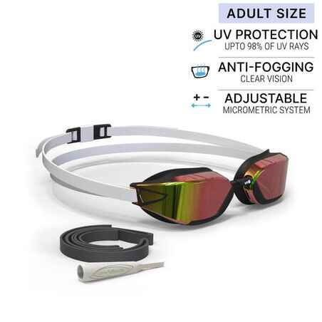 Swimming goggles One Size Fits All - Bfast black mirror orange fire