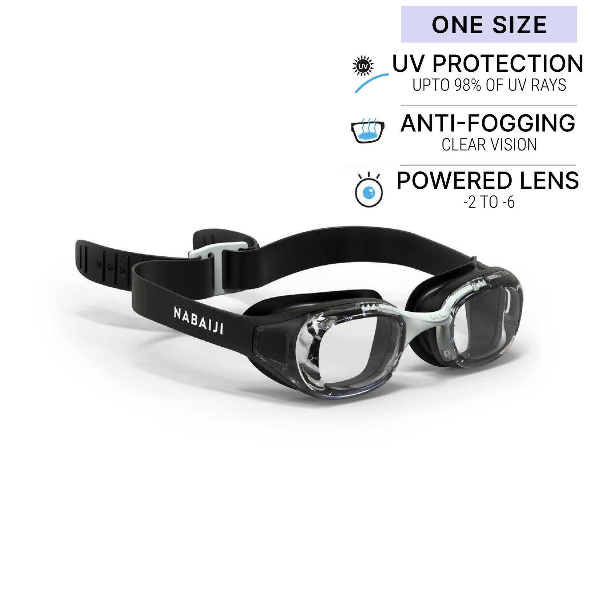 One Size Prescription Swimming Goggles Clear Lens 100 Xbase