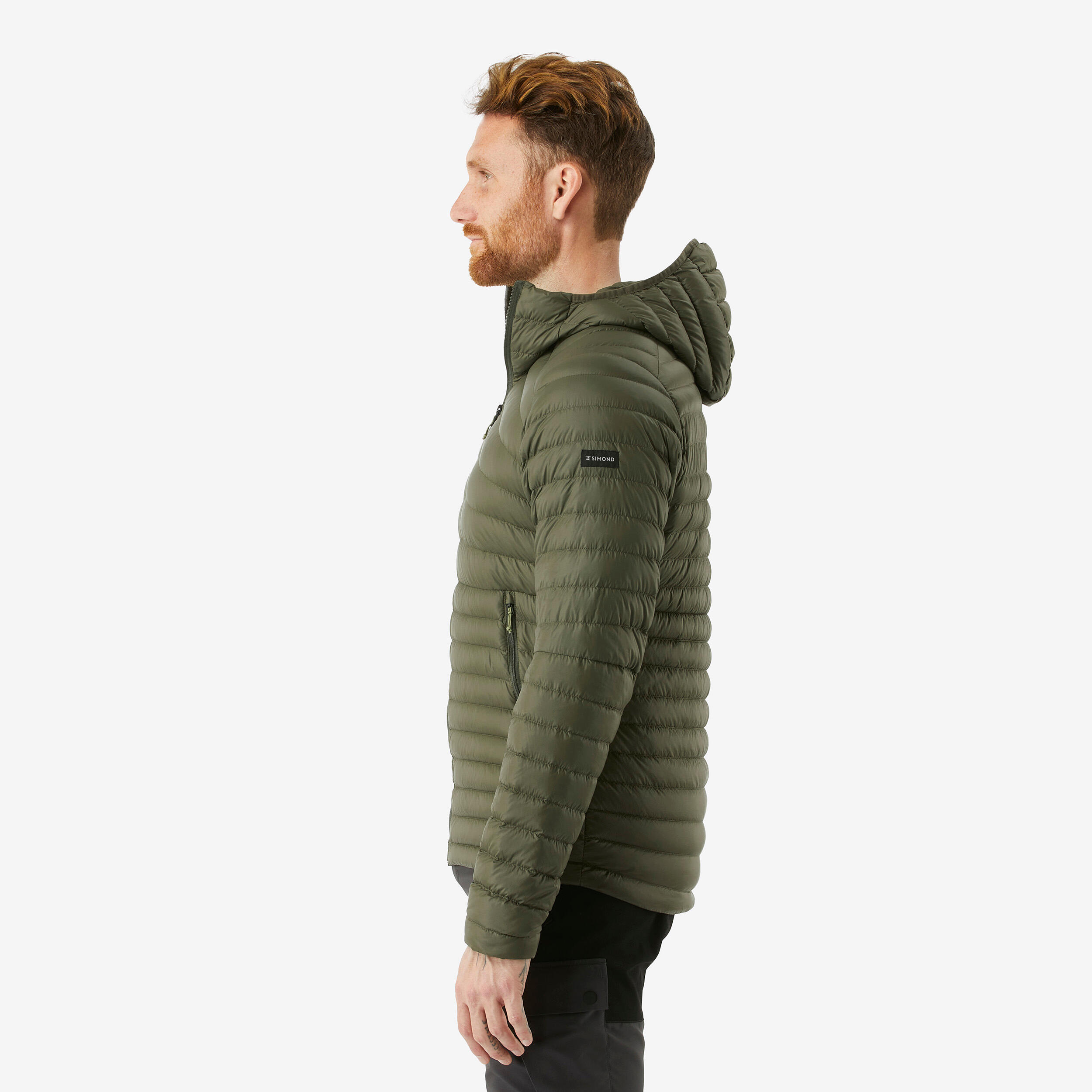 Piumino trekking uomo MT100 PIUMA verde oliva 6/10