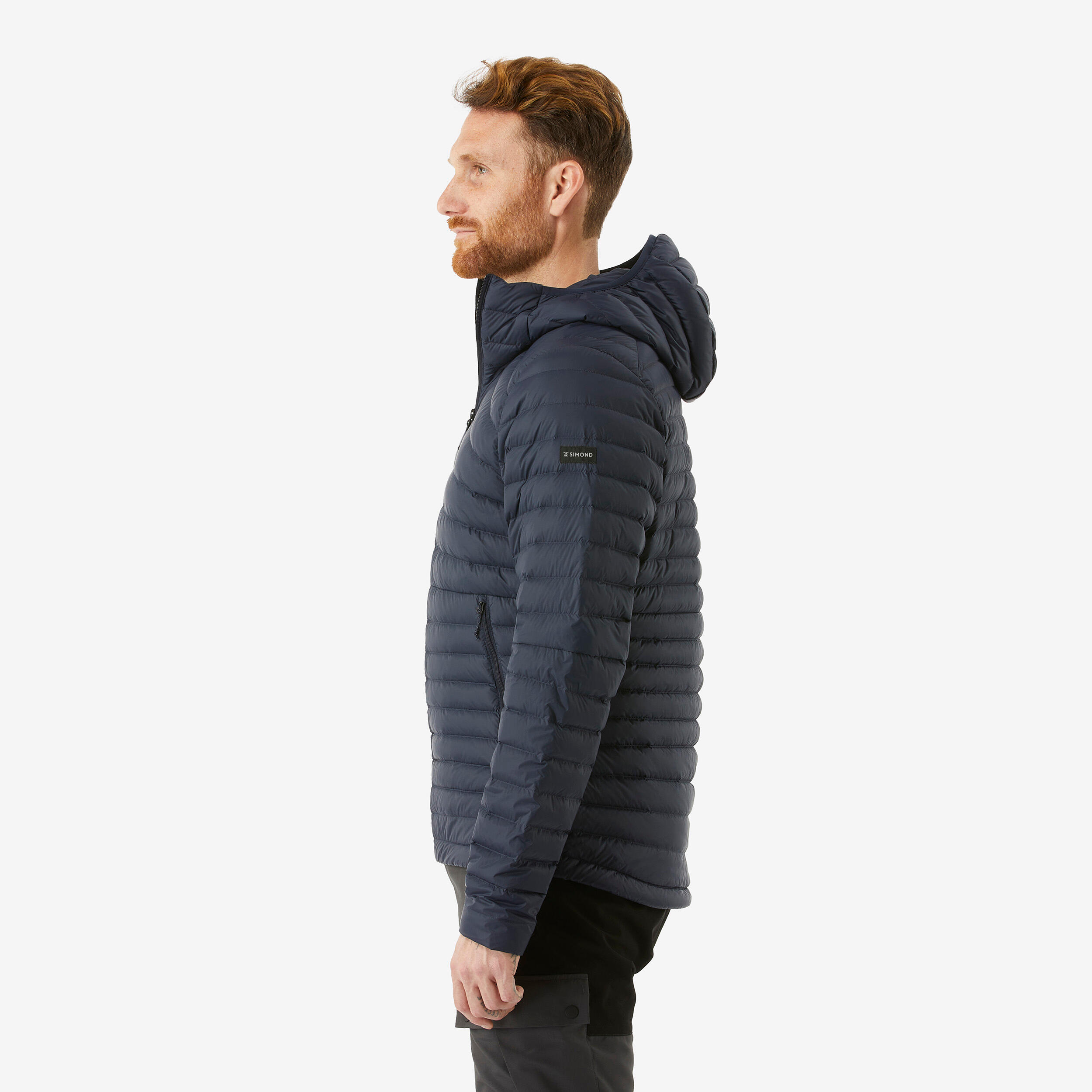 Men s Mountain Trekking Down Jacket with Hood MT100 5 C