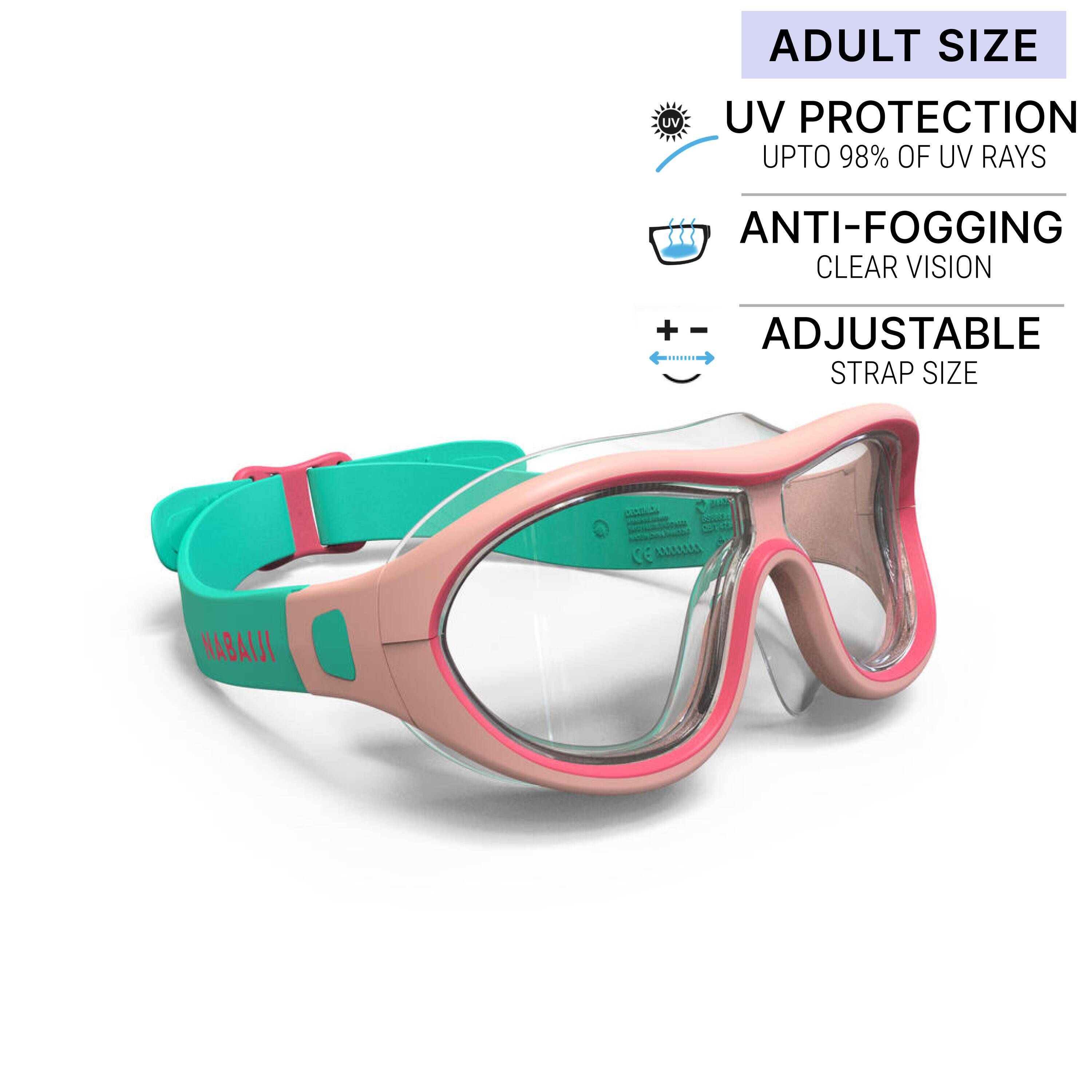 Pool mask SWIMDOW - Clear lens - Kids’ size - Pink green -  1