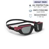 Adult Swimming Goggles Men Women UV Protection Smoked Lenses Red Black