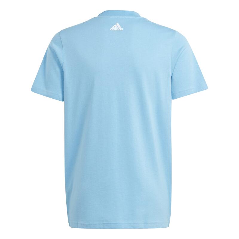 T-shirt ADIDAS bambino ginnastica regular fit cotone azzurra