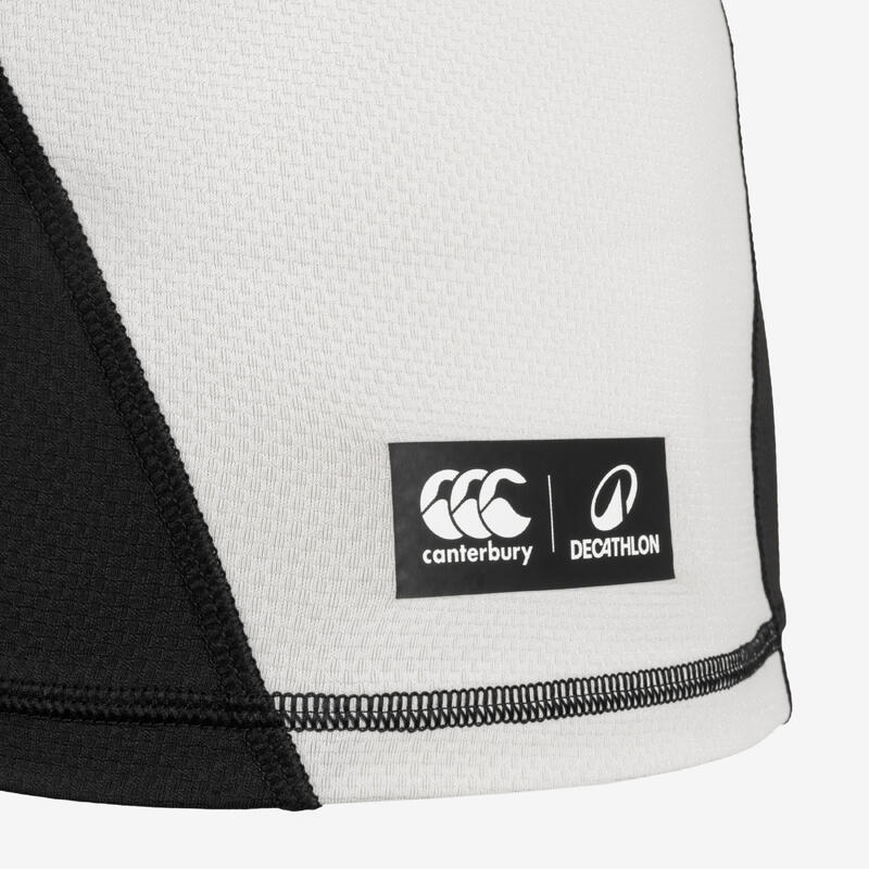 Tricou protecție umeri rugby R900 Decathlon Canterbury Negru Bărbați