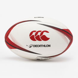 Ballon de Rugby T5 - Ballon de match Decathlon | Canterbury noir et rouge