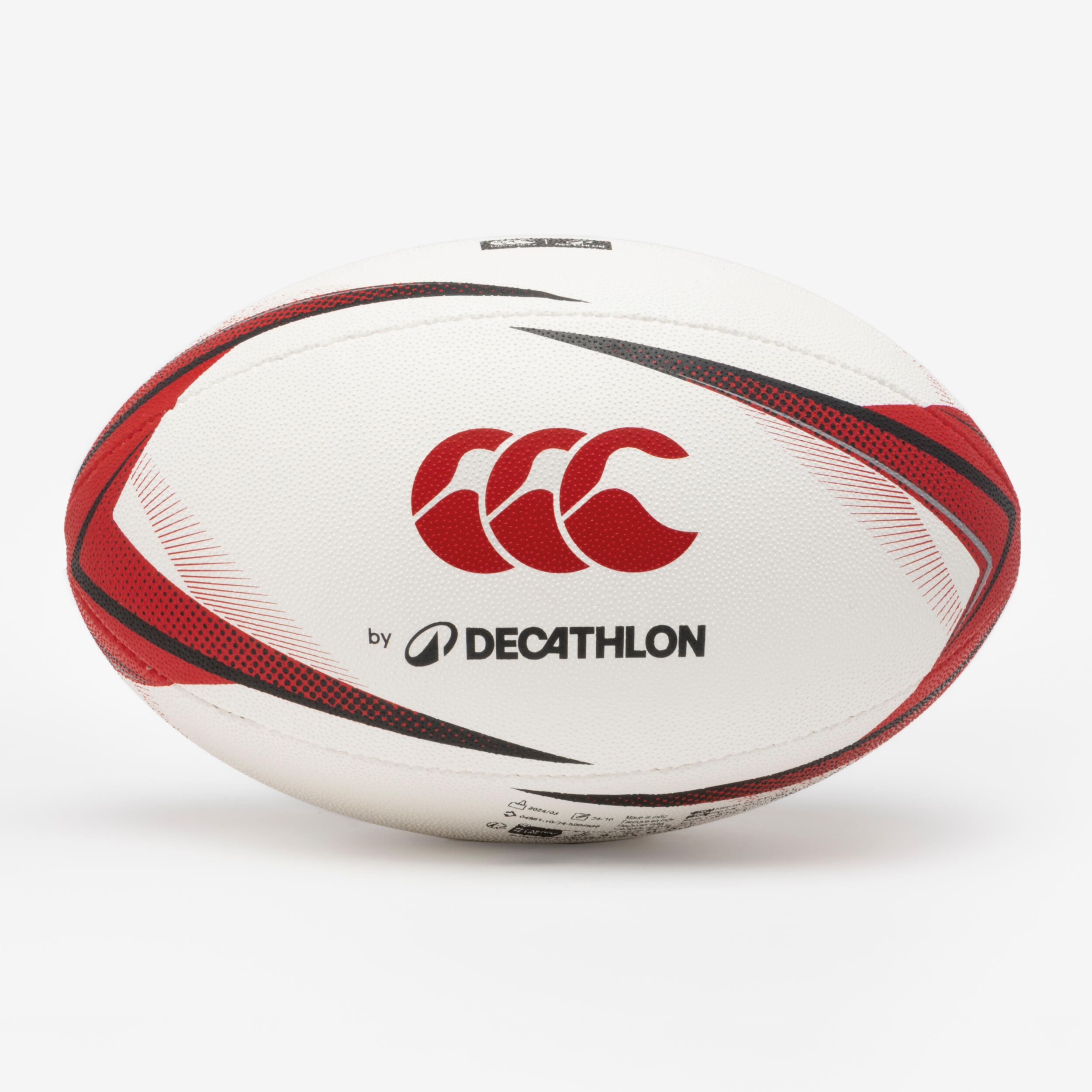 Size 5 Rugby Match Ball - Black & Red